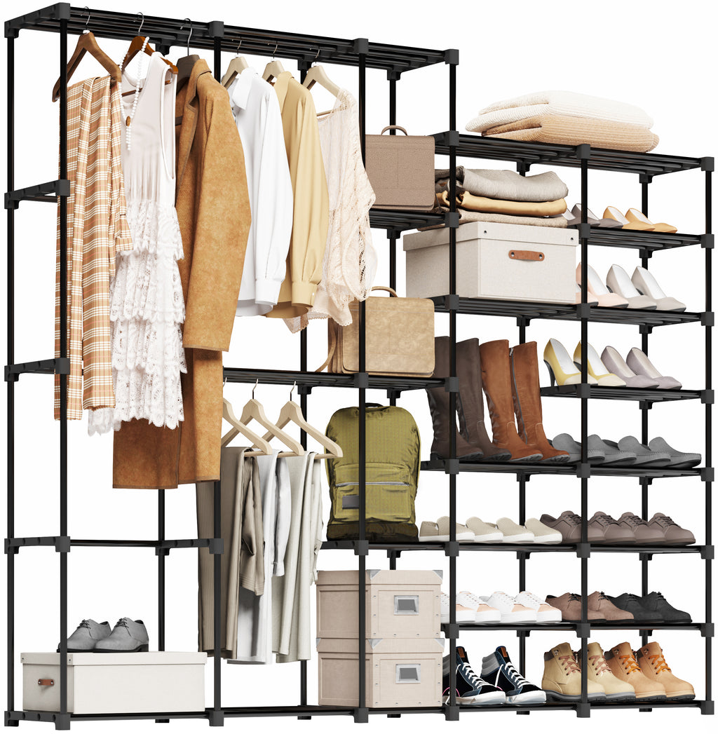 Freestanding Closet Organizer, Heavy Duty Clothes Shelf  Free standing  closet, Standing closet, Storage closet organization